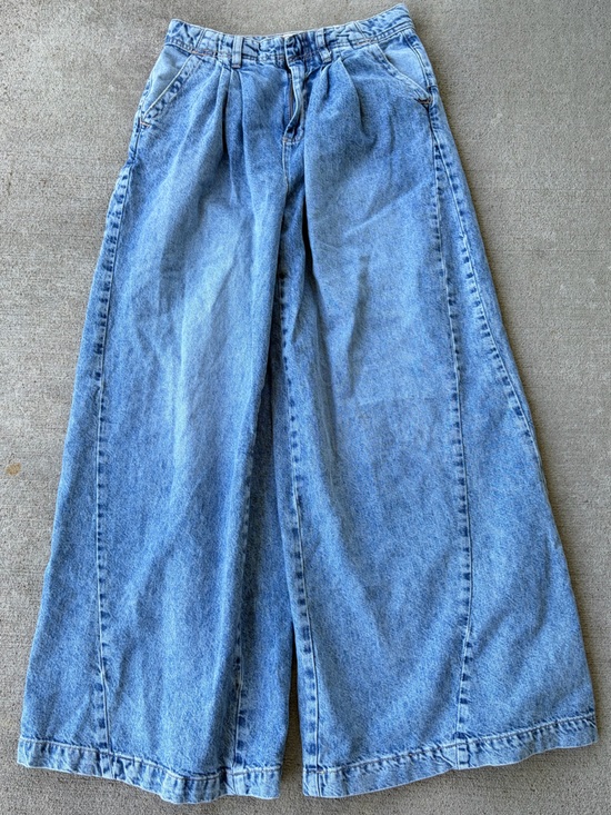We The Free Denim - Free people we the free wide leg barrel balloon denim jeans 28/6 blue pants